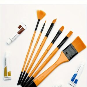 6-Piece Yellow Wooden Pole Nylon Set