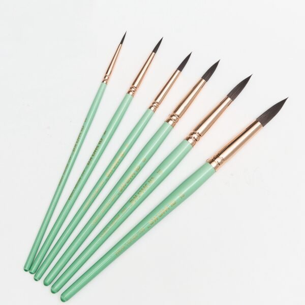 Watercolor Brushes Designed for Artists; Soft Nylon Bristles - Includes Pointed Round Brushes for Watercolor, Gouache, Ink Painting