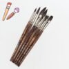 Professional Oil Painting Brush Set, 6 Premium Birch Wood Handle Brushes, Suitable for Oil Acrylic Watercolor Art, Ideal for Artists and Beginners