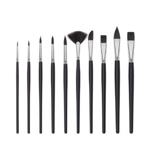 10-Piece Black Brush Set