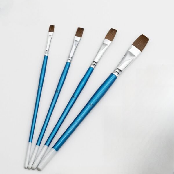 16-Piece Flat-Tip Round-Flat-Tip Wolf-Ting Round-Tip Brush Set