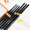 6 detachable flat-tip brushes