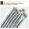 6-Piece Silver-Gray Fan Brush Set
