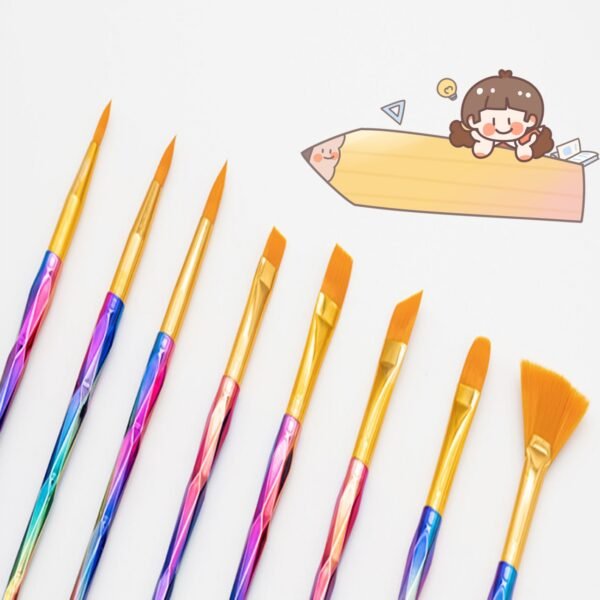 8-Piece Watercolor Brush Set
