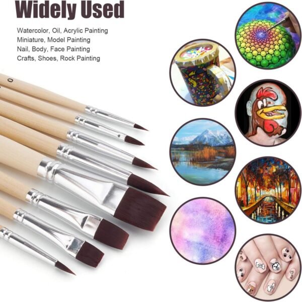 8-Piece Watercolor Brush Set
