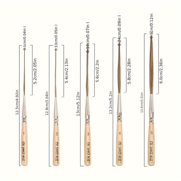 5-piece long-hooked cow ear hair