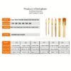 6-Piece Short-Handled Wood-Tone Nylon Paintbrush Set