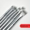6-Piece Silver-Gray Fan Brush Set