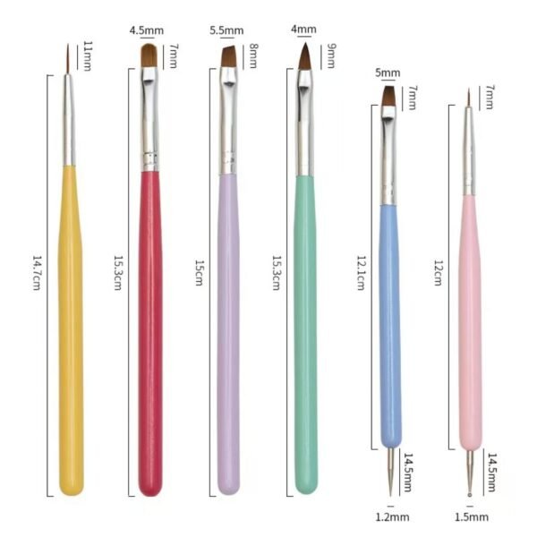 6-Color Nail Art Pen Set