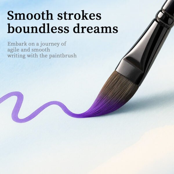 4 black cat-tip brushes