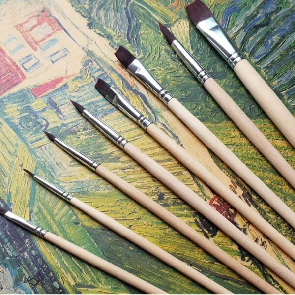 8-Piece Watercolor Brush Set