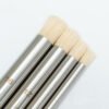 4 stainless steel round-tip hog bristle paintbrushes