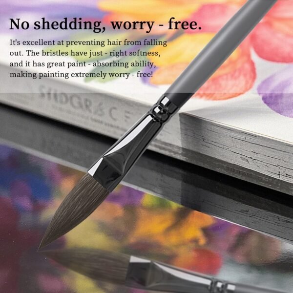 4 black cat-tip brushes