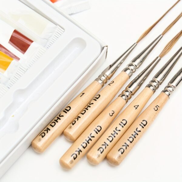 5-piece long-hooked cow ear hair