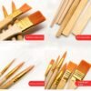 6-Piece Short-Handled Wood-Tone Nylon Paintbrush Set