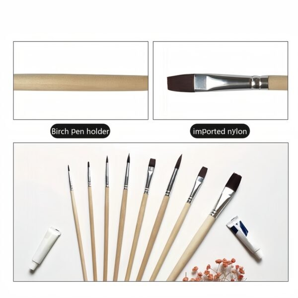 8-Piece Watercolor Brush Set