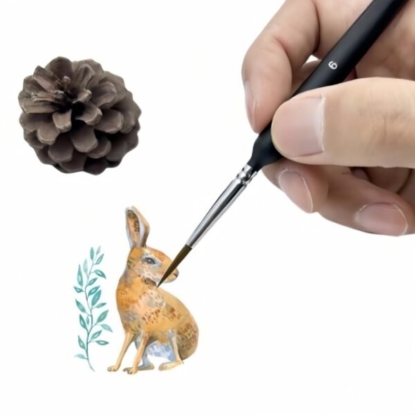 9 black fine-tip brushes