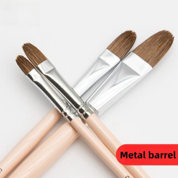 16-Piece Flat-Tip Round-Flat-Tip Wolf-Ting Round-Tip Brush Set