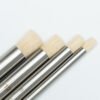 4 stainless steel round-tip hog bristle paintbrushes