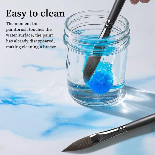 4 black cat-tip brushes