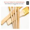 6-Piece Short-Handled Wood-Tone Nylon Paintbrush Set
