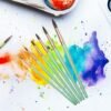 Watercolor Brushes Designed for Artists; Soft Nylon Bristles - Includes Pointed Round Brushes for Watercolor, Gouache, Ink Painting