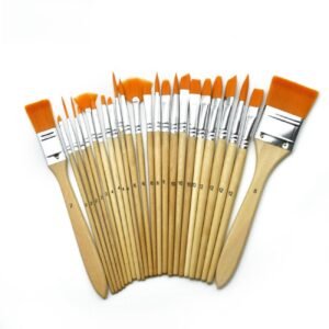 24-Piece Yellow Paintbrush Set