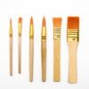 6-Piece Short-Handled Wood-Tone Nylon Paintbrush Set