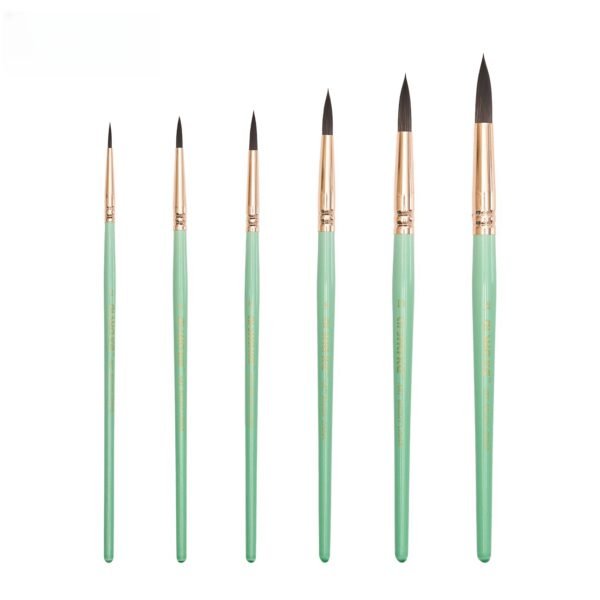Watercolor Brushes Designed for Artists; Soft Nylon Bristles - Includes Pointed Round Brushes for Watercolor, Gouache, Ink Painting