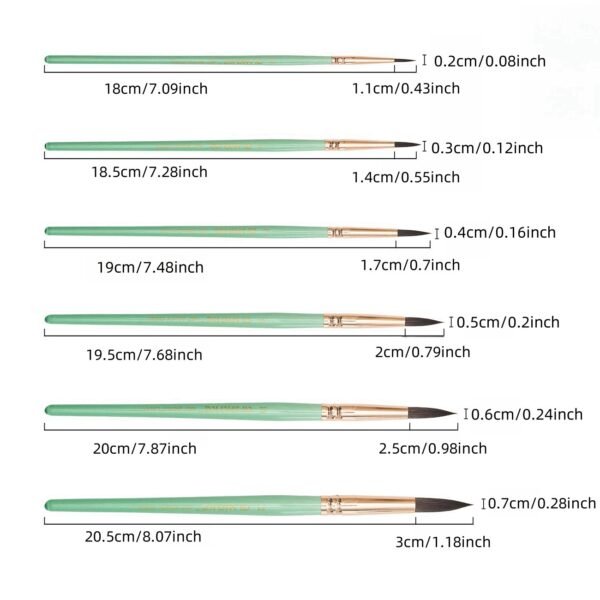 Watercolor Brushes Designed for Artists; Soft Nylon Bristles - Includes Pointed Round Brushes for Watercolor, Gouache, Ink Painting
